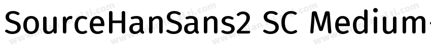 SourceHanSans2 SC Medium字体转换